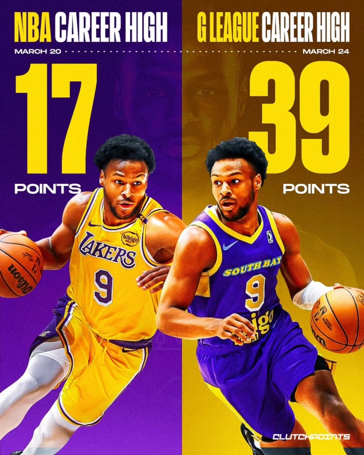在進(jìn)步！布朗尼一周內(nèi)先后創(chuàng)下個(gè)人NBA和G聯(lián)盟單場得分新紀(jì)錄